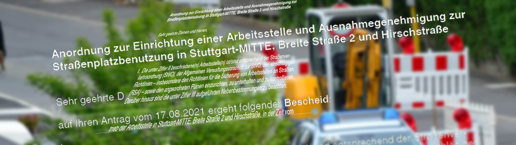 Verkehrsrechtliche Anordnung einholen
