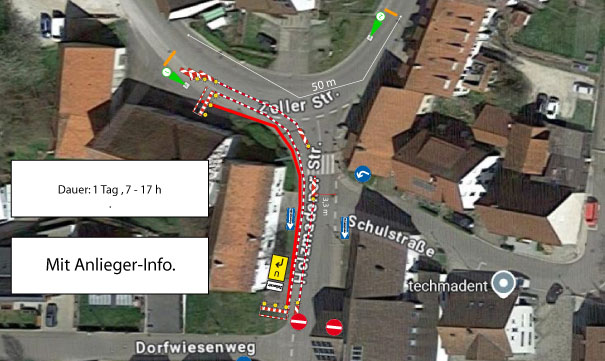 verhehrszeichenplan ohmden